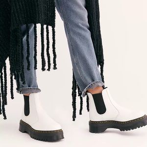 Dr. Martens 2976 White Quad Chelsea Boots